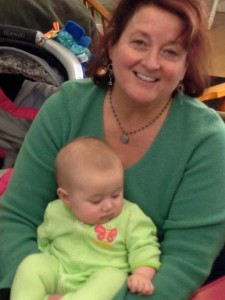 Me and my granddaughter at a client's staff meeting.. discussing their website and social media!